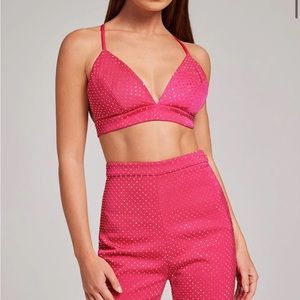 Nadine Merabi Kira Hot Pink Bra Top